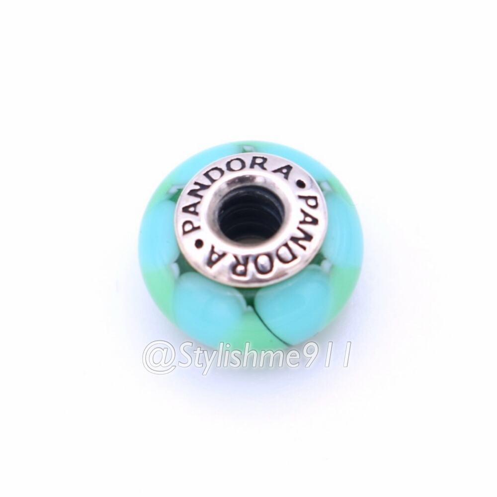 Authentic PANDORA Captivating Green Murano Glass Bead - Picture 8 of 10